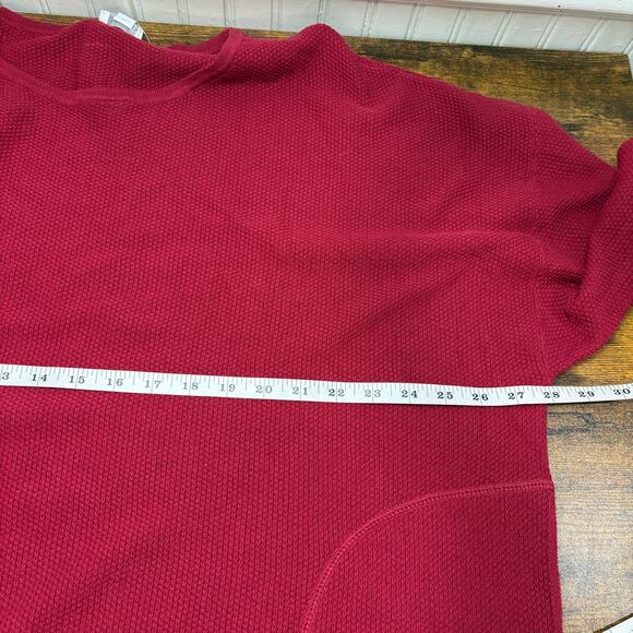J Jill pureJill Size XL Cotton Cashmere Sweater Thermal Waffle Knit Pockets NEW - Picture 5 of 11
